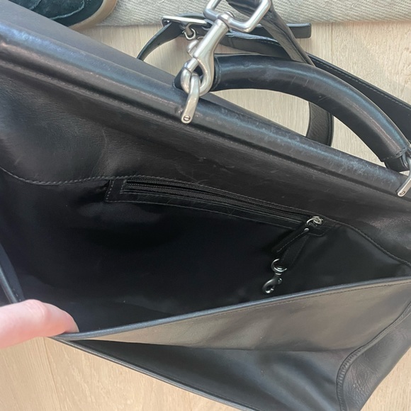 Coach Beekman Barclay Black Leather Messanger Briefcase Bag - Picture 16 of 16